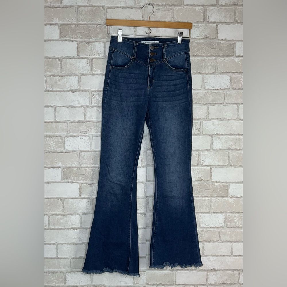 Altar'd State Distressed Raw Hem Flare Jeans Size 4